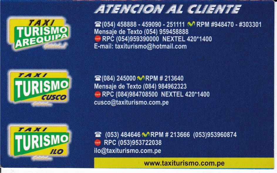 Taxi Turismo Arequipa
